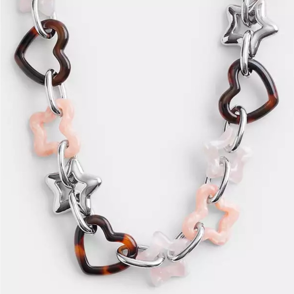 🦋💗Coach Heart Butterfly Link Necklace